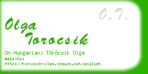 olga torocsik business card